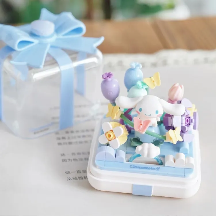 月光社三丽鸥戒指盲盒积木求婚盒kt美乐蒂摆件情人节女生生日礼物
