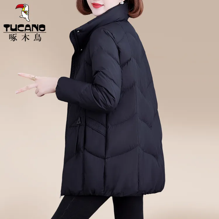 啄木鸟巨好看的冬装羽绒服女2025新款冬季爆款中长款女士羽绒外套