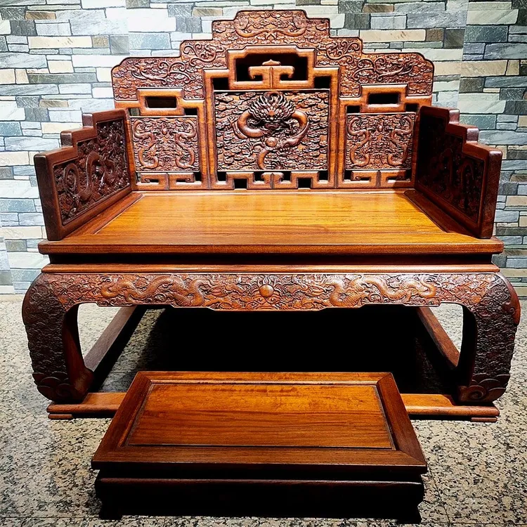 古典家具宝座椅老板椅围椅全实木客厅沙发雕花中式盛榫卯仿古
