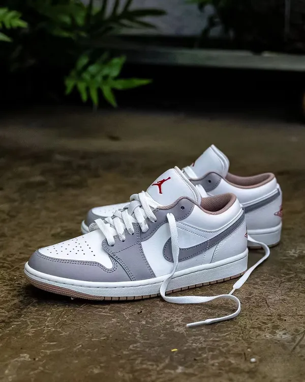 AIR JORDAN 1 LOW男款低帮米灰色复古潮流运动休闲板鞋官方正品