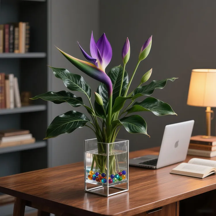 天堂鸟四季绿植新手好养活吸甲醛驱蚊水培办公室室内净化空气花卉