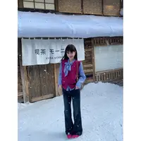 【赵小小&秋冬调色盘】98046 韩风单排扣v领针织马甲氛围感毛衣背心