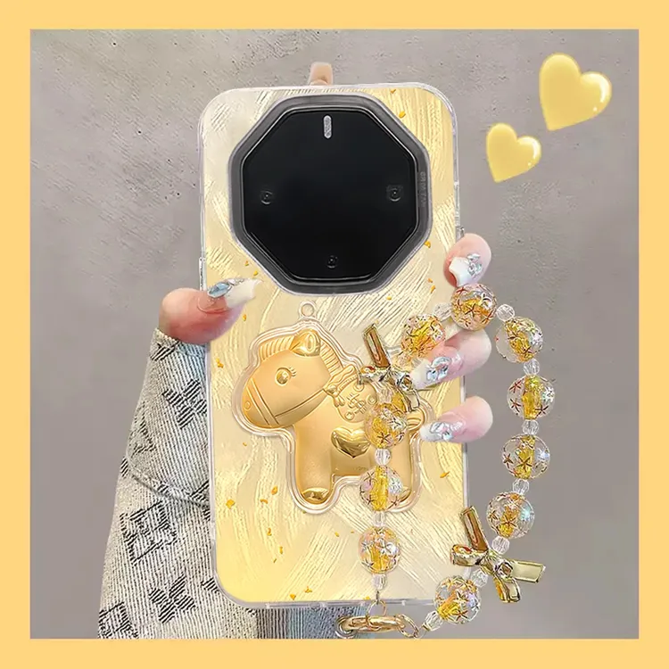 金箔马上有钱适用华为mate70rs非凡大师手机壳马年新款创意全包潮