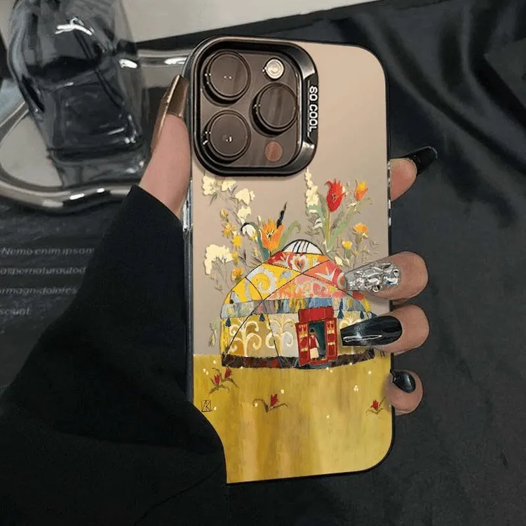 蒙古花苞适用16Plus手机壳iPhone15PROMAX新款14/13/12/11通