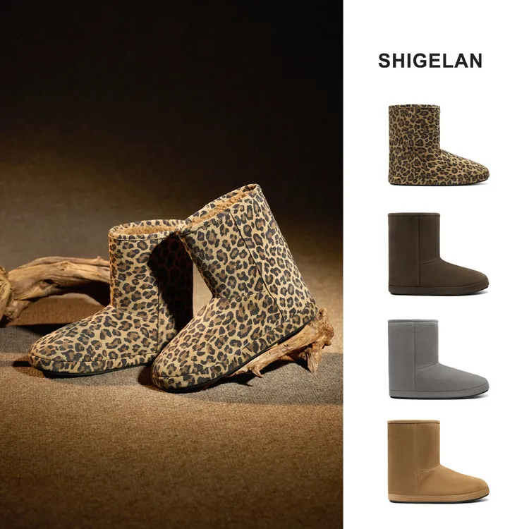 诗歌兰雪地靴女款爆款新款加绒保暖防滑百搭鞋子女款秋冬633-09