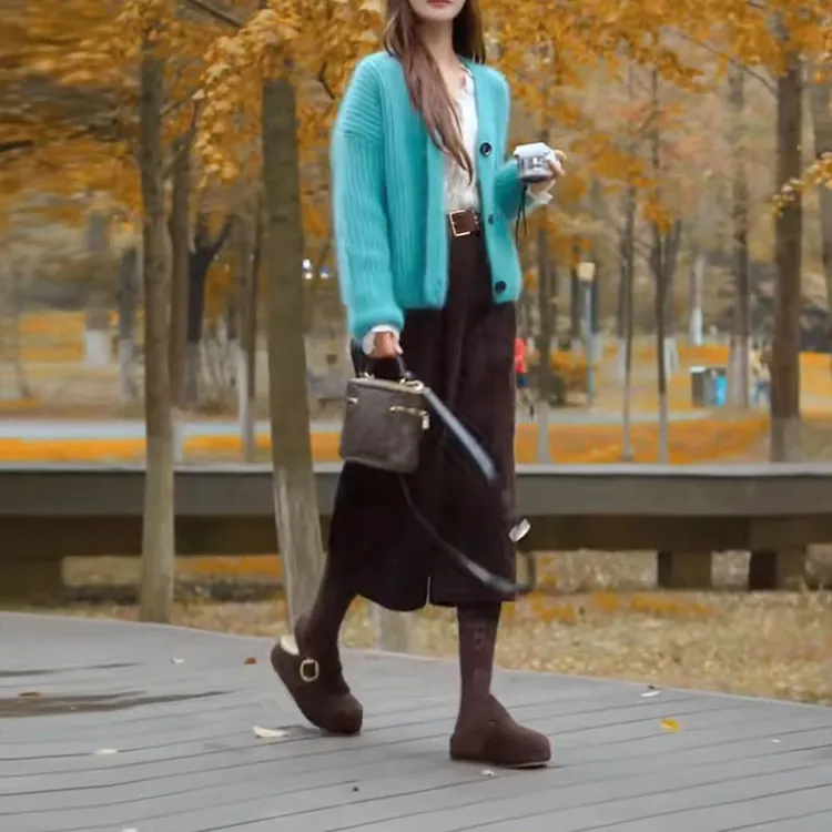 2025秋新款宽松显瘦开衫休闲七分裤两件套洋气小众时髦套装女