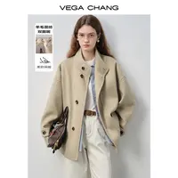 VEGACHANG【双面臻绒】双面呢外套女2025新款秋冬气质大衣0257LW