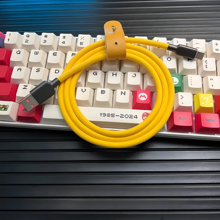 8K手工细硅胶航插线手工数据线高颜值8k回报率电竞磁轴机械键盘线