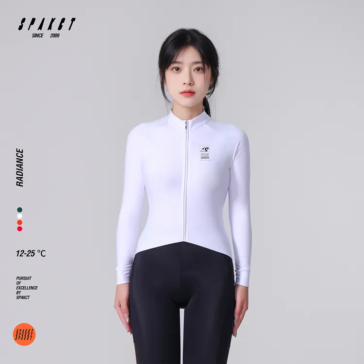 思帕客2025年女款骑行服磨毛长袖速干透气自行车山地车骑行上衣