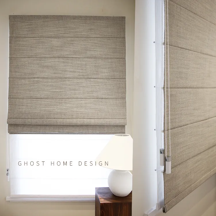 古思特日夜罗马帘现代中古风罗马帘遮光简约卧室客厅书房