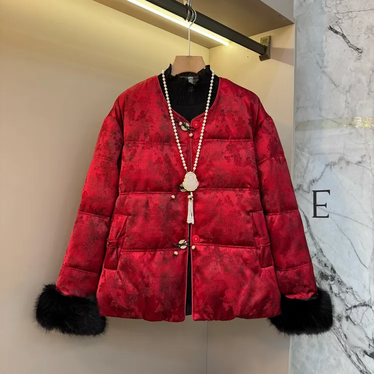 2025新款欧货宽松时尚胖mm秋冬袖口毛领显瘦高品质保暖外套2567