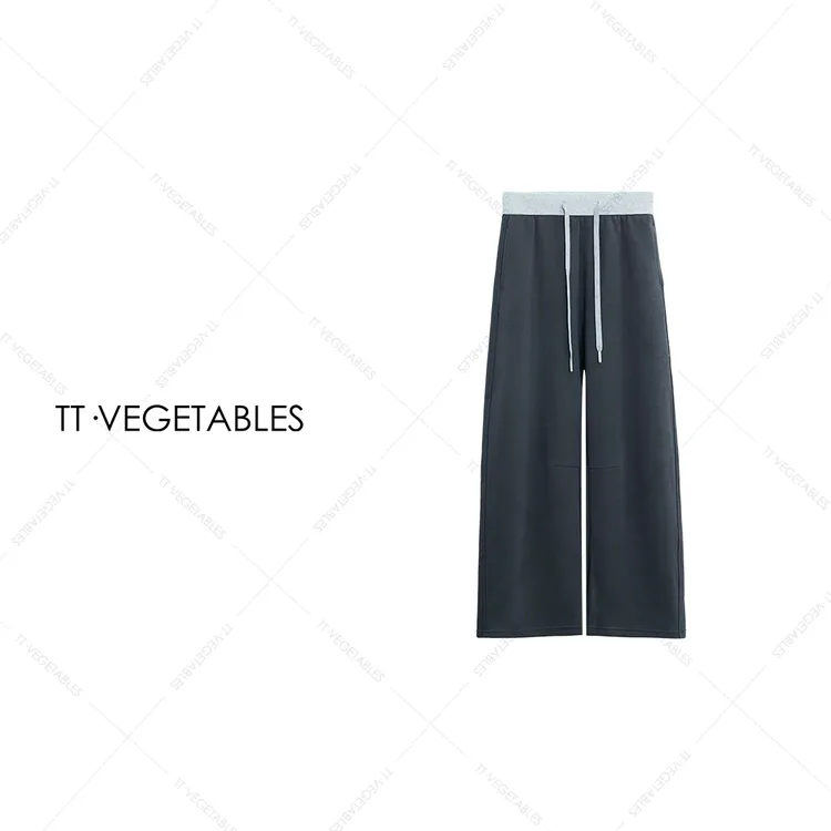 噢芬/小个子 【坞宁】 休闲裤时尚阔腿裤高腰裤子521425