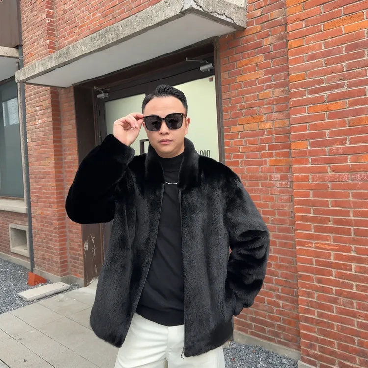 貂皮大衣A004宝嘉美棒球潮流男款冬季保暖大衣