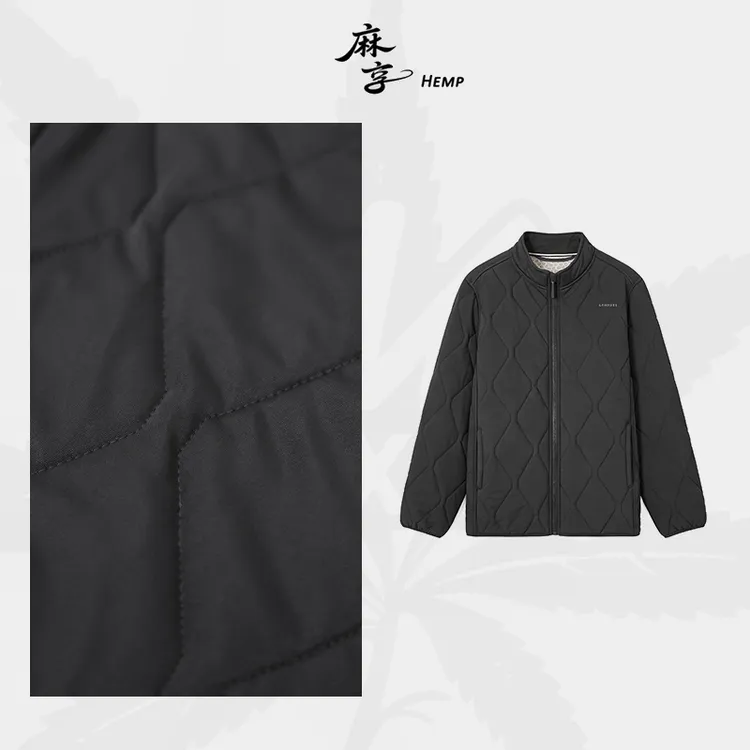 麻享【男款·山羊绒立领棉服】休闲保暖棉衣宽松气质外套FSY51499