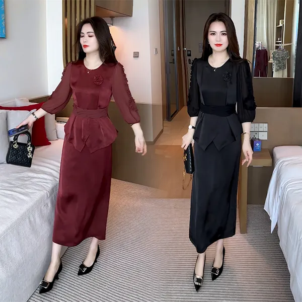 2025新款夏季新款时尚休闲穿搭洋气气质修身显瘦减龄连衣裙35