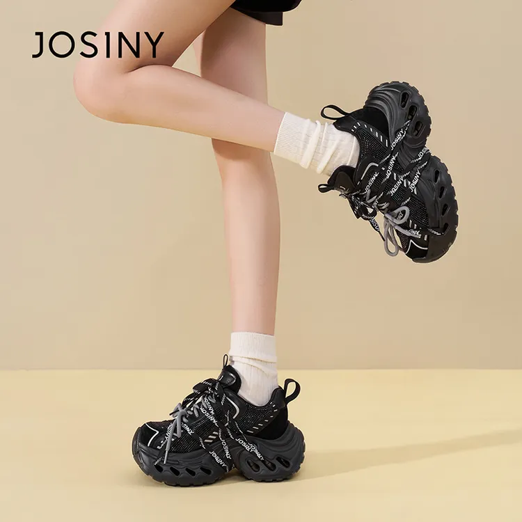 卓诗尼厚底加绒老爹鞋2025冬季新款保暖时尚舒适百搭增高运动鞋子