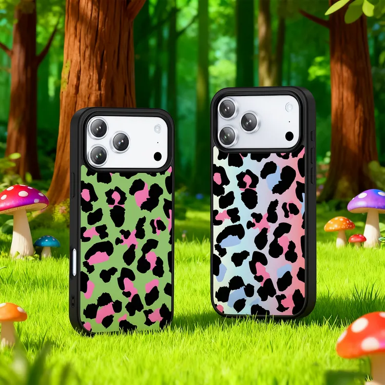 豹纹2025鎏金壳适用苹果17promax手机壳网红保护套16pro磁吸15/13