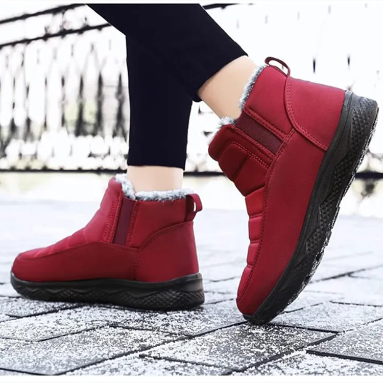 高邦棉鞋加绒加厚保暖棉靴中老年雪地靴外穿防滑防水加厚情侣棉靴