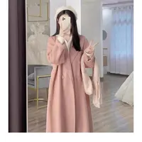 8049 M毛呢大衣女长款2025秋冬季新款韩系毛呢外套显瘦气质款8238