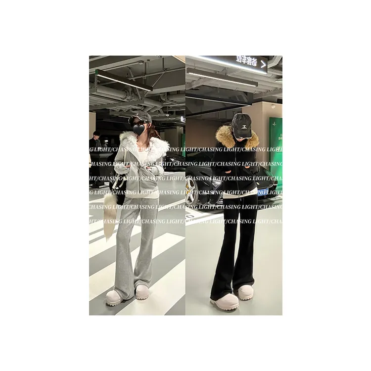 【CHASING LIGHT】腿精神裤 显瘦加绒喇叭运动裤 K1230