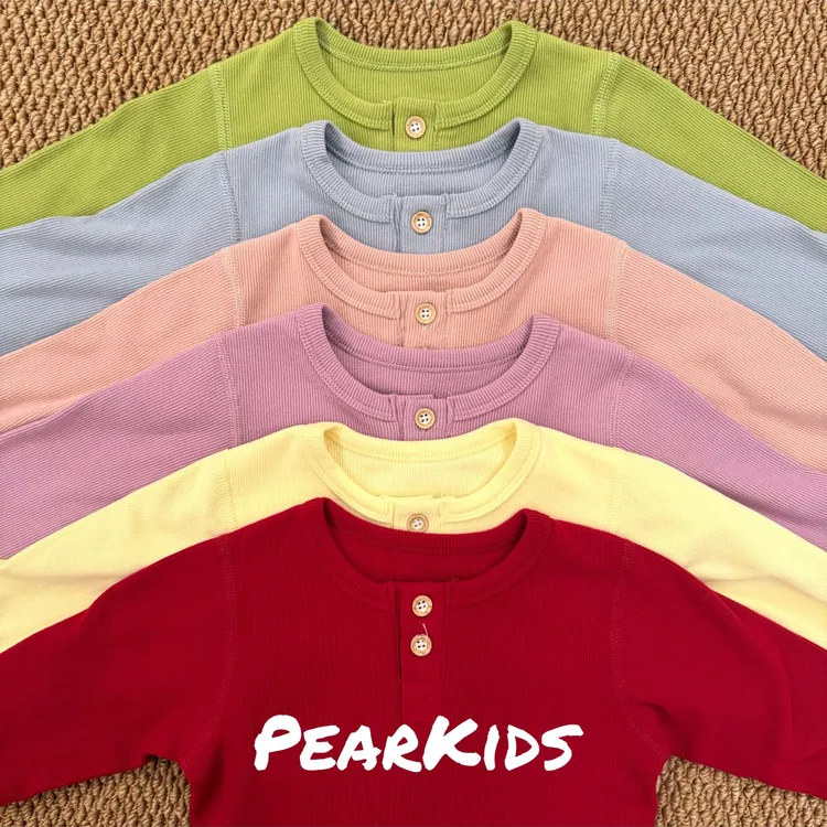 梨子【小珍珠同款纯色咩绒长袖包屁衣】婴儿百搭无骨打底长袖包屁衣