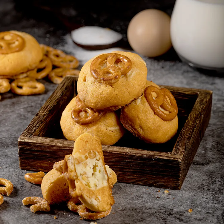 黄芝士纽结饼干西式糕点心酥脆香甜下午茶代早餐手工现做零食