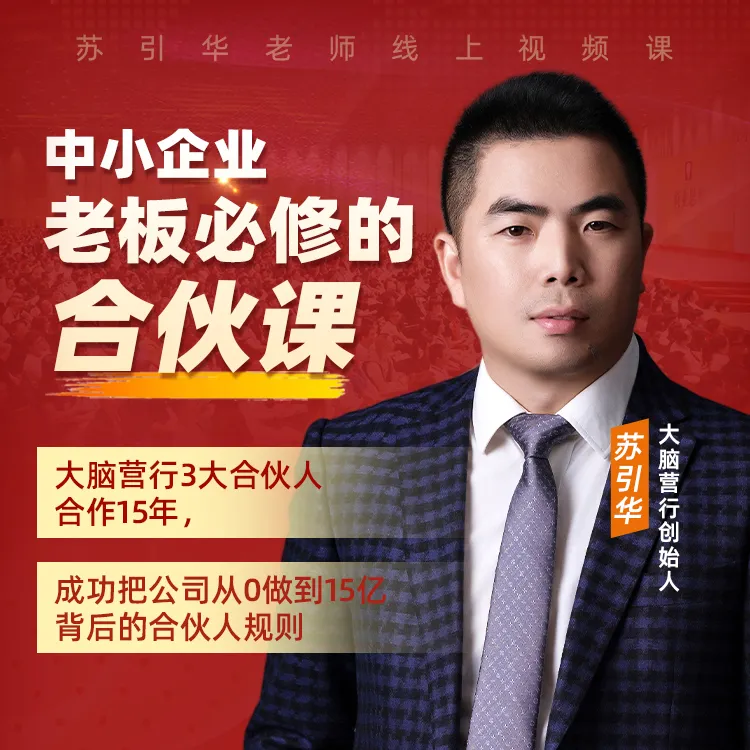 苏引华-老板必修的合伙课