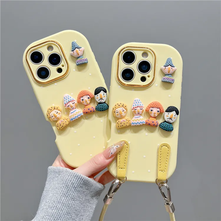 金属小胖妹适用苹果16/iPhone/华为荣耀/VIVO/OPPO/小米手机壳潮