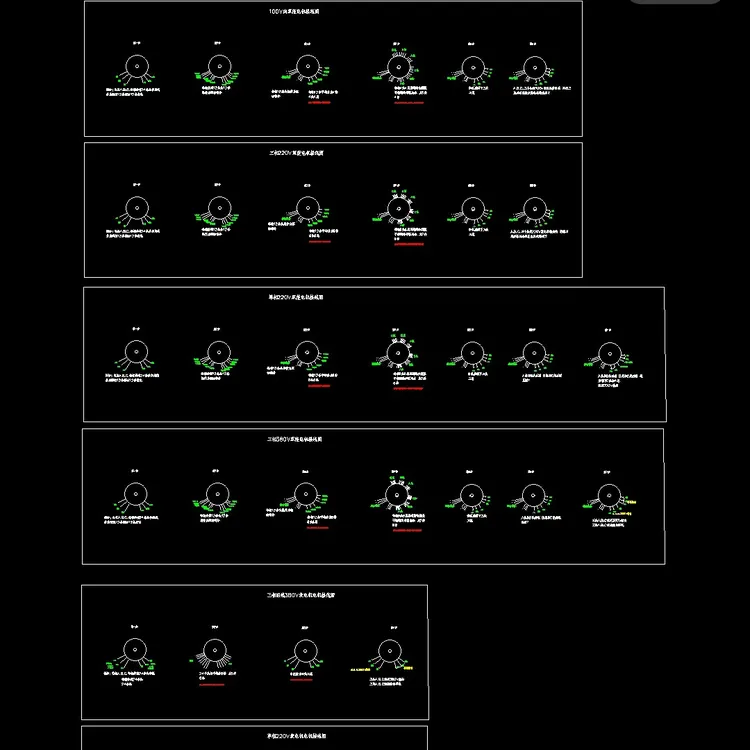 轮毂电机改发电机接线图CAD文件,下单+v187 0366 9937