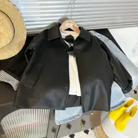 <亲子装>童装皮衣秋装儿童秋季新款西装外套软韩版皮衣