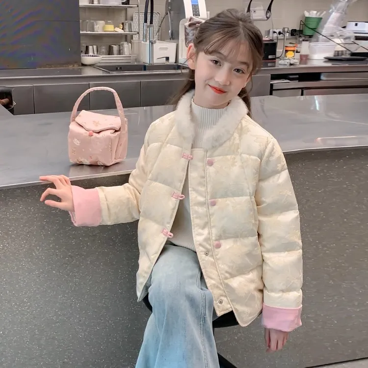 女童国风新中式棉服2025冬季新款洋气时尚大童棉衣外套儿童装棉袄