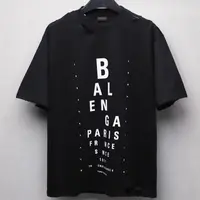 巴黎高版本B家25SS新款做旧破洞图案印花男女款短袖T恤百搭