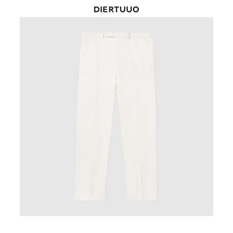 DIERTUUO迪途-2570男士秋季时尚简约舒适高奢修身休闲双色西裤
