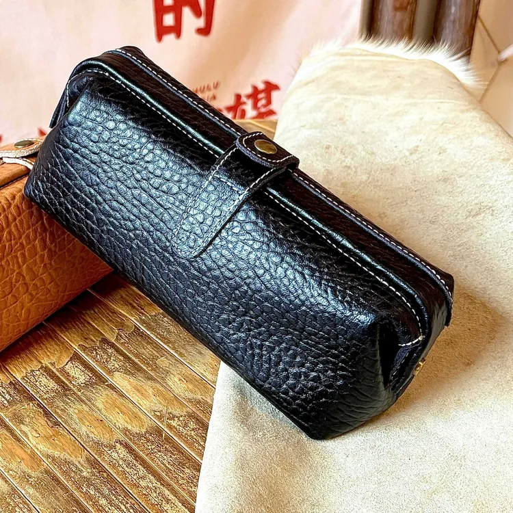 「大象纹」现货·升级款真皮手拿化妆包洗漱包高级收纳包