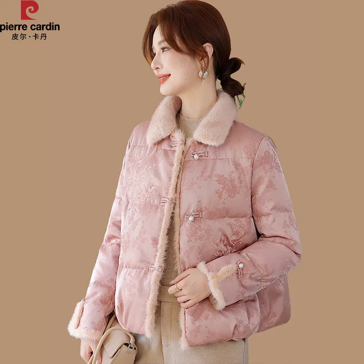 皮尔卡丹新中式妈妈冬季时尚服2025新款国风中老年女秋冬保