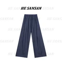 【SANSAN】高腰气质显瘦百搭松紧裤子夏季休闲长裤DY-3253