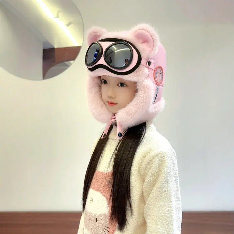 儿童雷锋帽子冬季新款东北防寒防风装备男女童保暖护耳哈尔滨滑雪