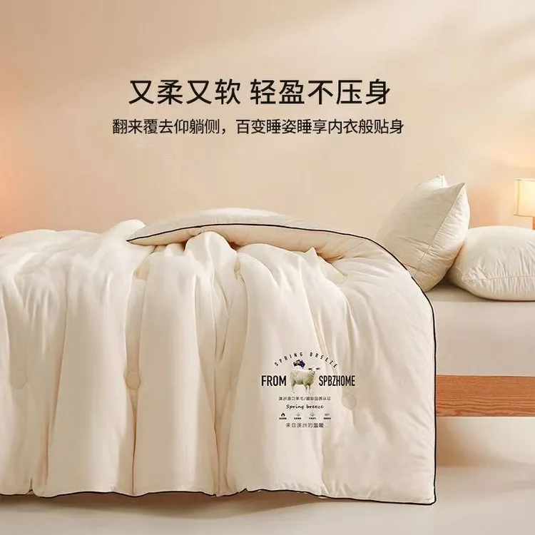 水洗棉柔软羊毛被冬季加厚舒适暖被芯