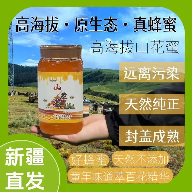 【25年新蜜】伊犁山花蜜自然成熟蜂蜜野生百花蜂蜜纯正原生态0添加