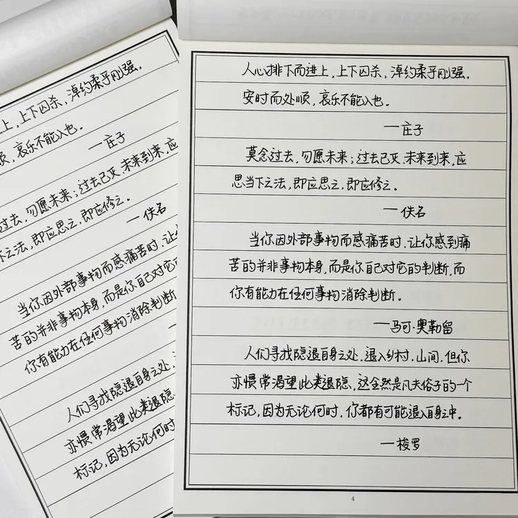 【静心语录】手写体练字帖美文临摹字帖成人硬笔练字学生二手手写