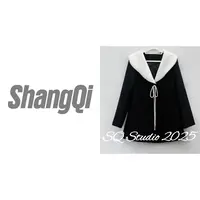 【百利甜酒】翻领撞色领甜妹显瘦气质羽绒拼接外套--K1247