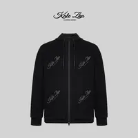 KALE ZHU男士连帽抽绳拉链口袋卫衣外套 KZZB3W809