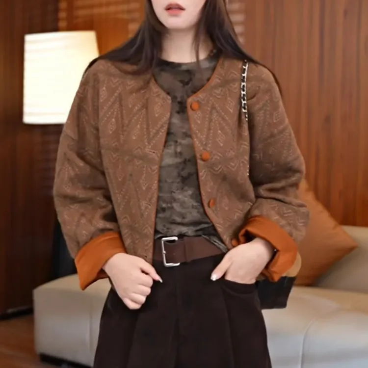 2025秋季新款高级感秋季新款气质短款复古小香风外套潮流女士