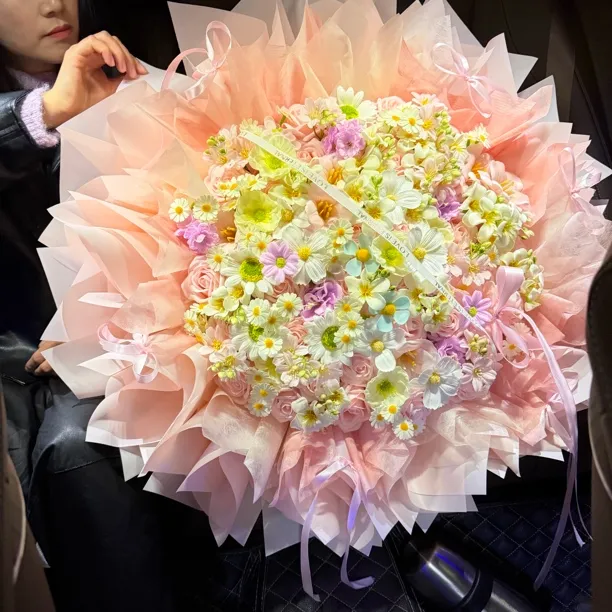 玫瑰多巴胺大花束香皂永生花生日订婚情人节送女友闺蜜送花上门