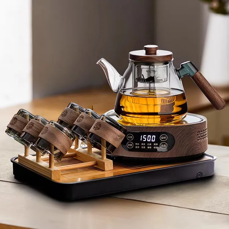 煮茶新款煮茶炉茶具套装玻璃泡茶壶家用小型电陶炉煮茶一体机茶盘