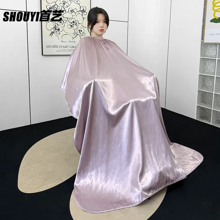 加长网红理发店围布发廊专用美发师高档潮专业剪发烫染围布不沾发