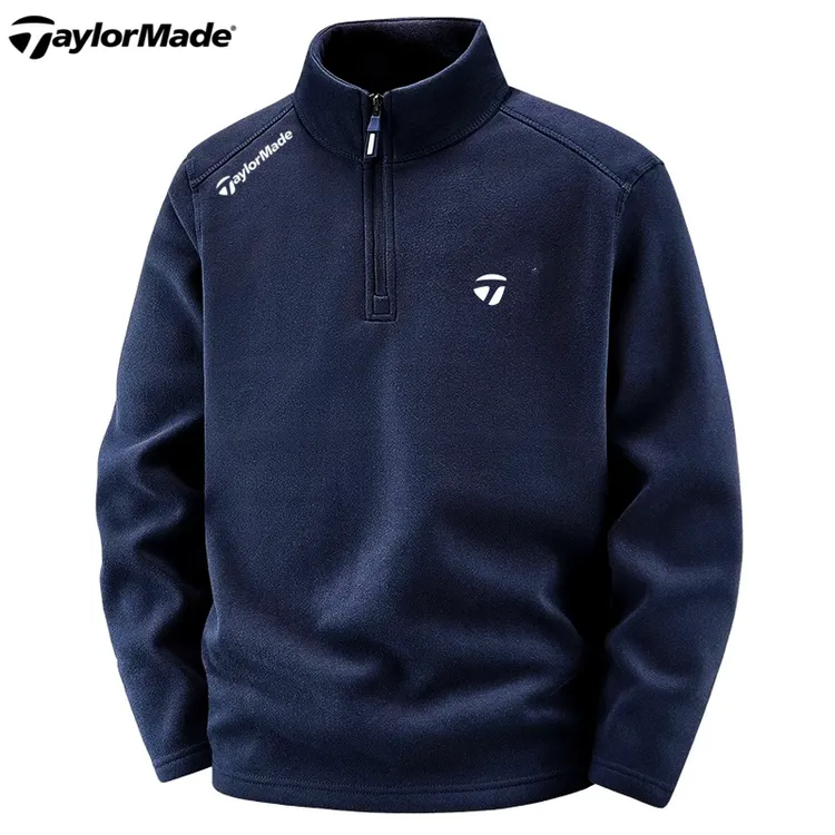 Taylormade泰勒梅golf抓绒卫衣男装秋冬季户外运动加绒发热球服男