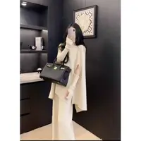 依二一手指套袖蝙蝠袖半高领斗篷套装上衣+阔腿裤三件套609