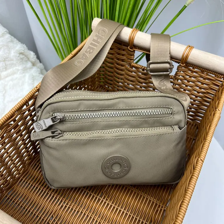 时尚女士轻便尼龙布包休闲百搭多层小包斜挎包中年妈妈单肩包5902