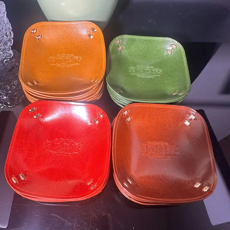 烟具配件醒草盘牛皮草盘醒草盘烟具配件真皮盘置物盘